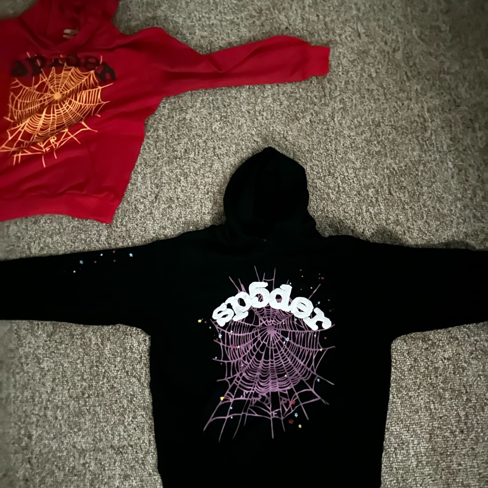 Black and Red Hoodies with Graphic Designs